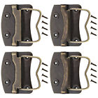 4Pcs Antique Folding Handles Metal Foldable Handles Vintage Style Lifting Handle