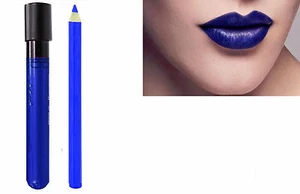 Juego de 2 varitas eléctricas de lápiz labial azul mate a prueba de besos con delineador de labios - Imagen 1 de 1