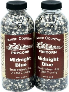 | 2-14 oz Bottles | Midnight Blue Popcorn Kernels | Old Fashioned, Non-GMO an... - Picture 1 of 1