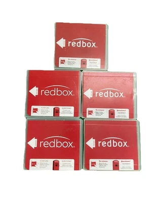 5- Empty Redbox Red Box DVD Cases - NO DVDs Included. - Image 1 of 2