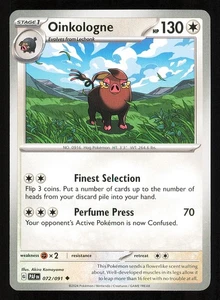 Oinkologne 072/091 Regular Near Mint Pokemon TCG S&V Paldean Fates PAF - Picture 1 of 1