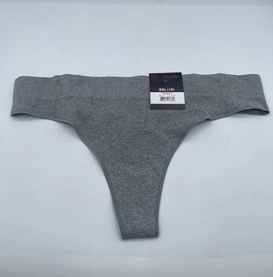 Tanga No Boundaries para mujer 2XL mezcla de nailon sin costuras, gris jaspeado nuevo con etiquetas Foto 1 de 4