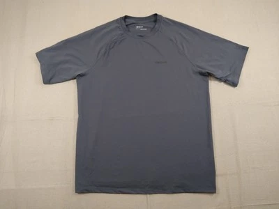 Marmot T 恤男式 L 深灰色性能弹力 Dri Fit 运动服标志 — 第 1/4 张图片