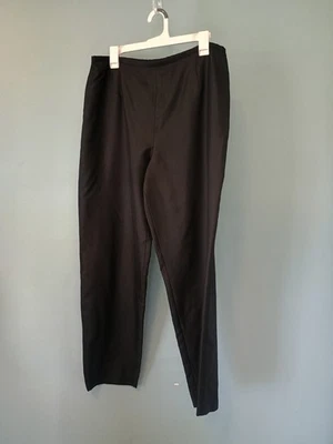 Pantalón de oficina Ann Taylor para mujer 100 % seda 14 frente plano tiro alto cápsula cremallera lateral Foto 1 de 4