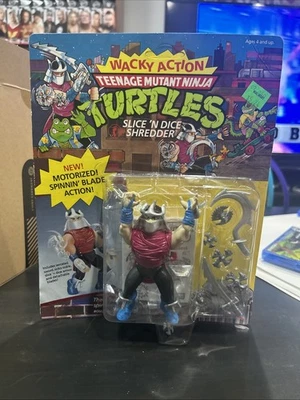 1990 Playmates TMNT Wacky Action Slice ‘N Dice Shredder Spinnin Blades Unopened - Image 1 of 3