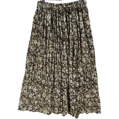 Falda Midi John Paul Richard Talla L Marrón Floral Hecha en EE. UU. Cottagecore Boho Foto 1 de 4