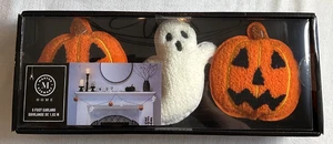 MARTHA STEWART HALLOWEEN ghirlanda JACK O LANTERNE FANTASMI 6 PIEDI NUOVO CON SCATOLA - Foto 1 di 2