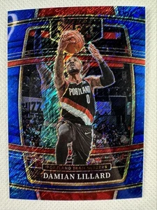 Blazers Trail Prizm Portland 2021-22 Panini Select 3 Damian Lillard Blue Shimmer - Imagen 1 de 2
