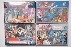 Famicom Dragon Quest Warrior I II III IV 1 2 3 4 boxed Japan FC games US Seller