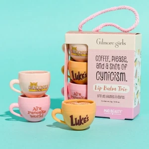 Offizieller Gilmore Mädchen Kaffeebecher Lippenbalsam Trio von Mad Beauty - Bild 1 von 2