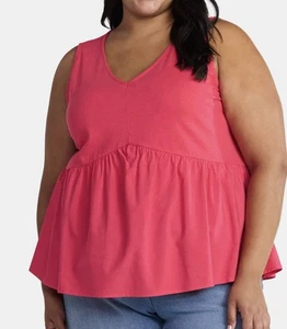 Top sin mangas Terra & Sky Mixed Media talla 1X - Imagen 1 de 2