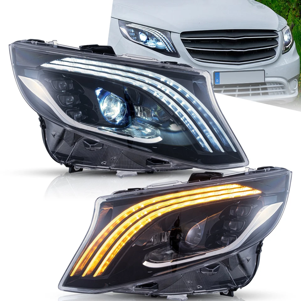 Paar VLAND VOLL LED Scheinwerfer für Mercedez Benz Metris Vito W447 2016-2023 - Bild 1 von 4