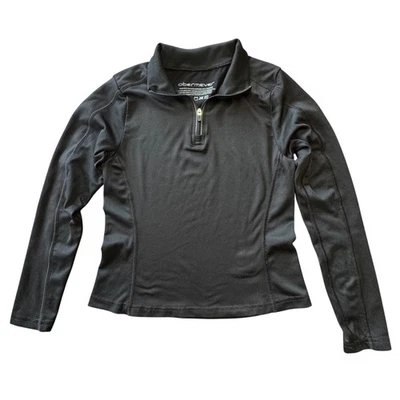Top Térmico OBERMEYER Gigi Niñas S 6-7 Pequeño Negro 1/4 Cremallera Capa Base Top Foto 1 de 4