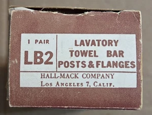 HALLMACK HM-LB-2 BRACKETS ONLY FOR TOWELS FROM WALL TO LAV LEGS (NOS) - Picture 1 of 4