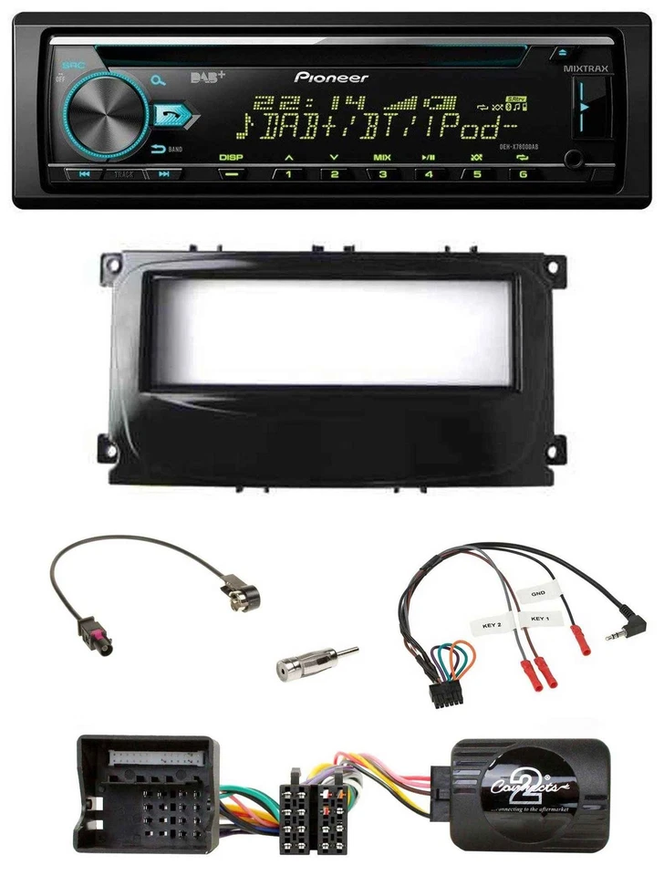 Pioneer DAB Lenkrad CD USB Bluetooth Autoradio für Ford Focus ab 07 Galaxy C-Max - Bild 1 von 4