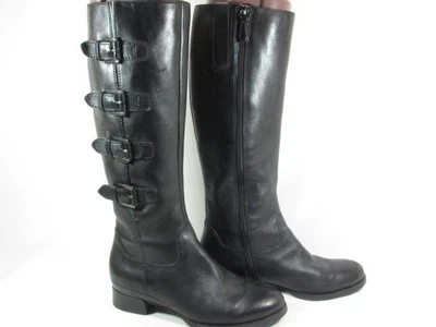 Ecco Hobart Black Leather Knee High Riding Boot Women size 36 US 5-5.5 - Image 1 of 4