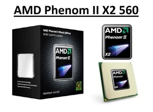 Procesador de doble núcleo AMD Phenom II X2 560 3,3 GHz, zócalo AM2+/AM3, CPU 80W - Imagen 1 de 4