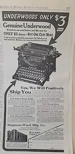 1924 Underwood Typewriter No. 5  Shipman Ward Mfg. Co.  Vintage ad - Picture 1 of 1