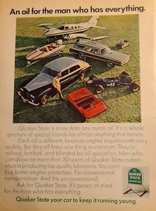 Pubblicità Stampa Olio Motore Quaker State 1972 Un Olio per l'uomo che ha tutto - Foto 1 di 4