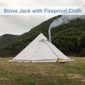 MCETO 2-3 People Camping Tent With Stove Jack Waterproof Teepee Tent B3V9 - Picture 1 of 11