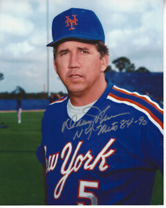 86 NY Mets Mgr. Davey Johnson autographed 8x10 photo NY Mets 84-90 added **