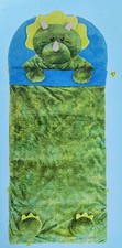 Hug Fun Slumber Bag HTF Dinosaur Plush Zip Up Sleeping Cozy Blanket Needs Repair