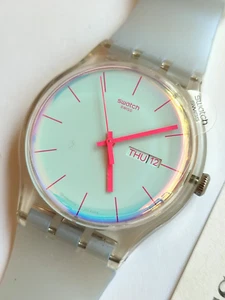 SWATCH+NEW GENT BIOCERAMIC+SO29K704 POLAWHITE LIGHTBLUE+NEW/NEW - Picture 1 of 3