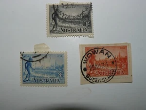 AUSTRALIA PRE DECIMAL 1934 CENTENARY OF VICTORIA (3) USED (RE71.2) - Picture 1 of 4