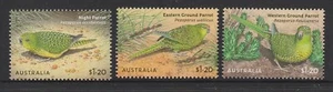 AUSTRALIA 2024 Aussie Birds GROUND PARROTS Design set of 3 MNH - in stock - Picture 1 of 1