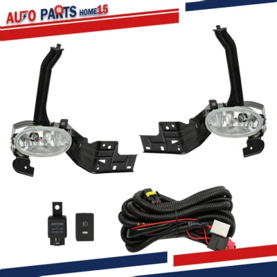 LH+RH Bumper Fog Lights Assembly For 2008-2010 Honda Accord Sedan Driving Lamps - Изображение 1 из 4