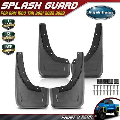 4Pcs Front & Rear Mud Flaps Splash Guards for Ram 1500 TRX 2021 2022 2023 6.2L - Image 1 of 4