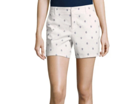 Liz Claiborne Classic Shorts Size 16 Pristine Ivory 5" Inseam NEW - Image 1 of 1