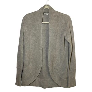 Maglione donna J Crew 100% cashmere S grigio filato italiano aperto davanti silenzioso lusso - Foto 1 di 11