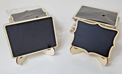 Mini Kreidetafel mit Ständer  22 x Holztafeln  inkl.4x Kreide - Bild 1 von 4