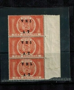 Orange Free State Telegraph 10s Orange OVPT Strip of 3 SG T47,47a MNH F/VF - Picture 1 of 1