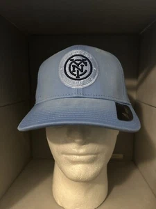 New York City Football Club MLS Soccer S/M Size Cap Hat Full Light Blue Flex - Picture 1 of 7