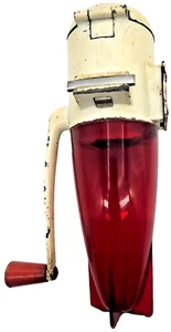 Trituradora de hielo atómica Dazey modelo 160 vintage, roja, años 50, mango de manivela, usada (F7) - Imagen 1 de 14