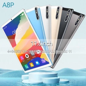 New A8P Tablet PC Android 11 11'' 4+64GB 8000mAh 13+16MP Wifi Dual Camera - Picture 1 of 26