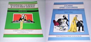 Calming Upset Customers & Telephone Courtesy & Customer Service - 2 Books - Good - Foto 1 di 5