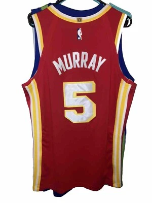 Camiseta Dejounte Murray Atlanta Hawks autêntica Pro NBA 48 L NOVA edição City #5 - Imagem 1 de 4