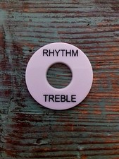 PLAQUE RONDE RHYTHM / TREBLE BLANCHE GUITARE GIBSON / WHITE Switch RING Toggle