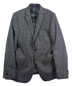 boys charcoal burgundy check Michael Kors blazer jacket sport suit coat 12 R - Picture 1 of 8
