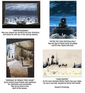 NEW! Native American Indian Christmas Cards by Navajo Artist Clifford Bryclea - Picture 1 of 1