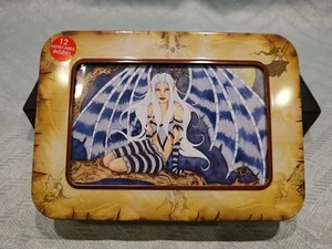 Amy Brown tin with note cards and envelopes 4 designs #5 Dragon Wings 2004 NEW - Picture 1 of 7