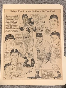 Luis Aparicio Nellie Fox Curt Flood Bobby Shantz 1960 Sporting News 8X10 Cartoon - Picture 1 of 1