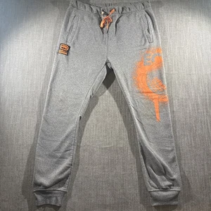 Ecko Unltd Sweatpants Mens Large Grey Orange Y2K Hip Hop Rap Streetwear Graffiti - Picture 1 of 5