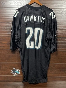 Vintage Rebook NFL Philadelphia Eagles Black Brian Dawkins #20 Jersey Men’s 2XL - Picture 1 of 14