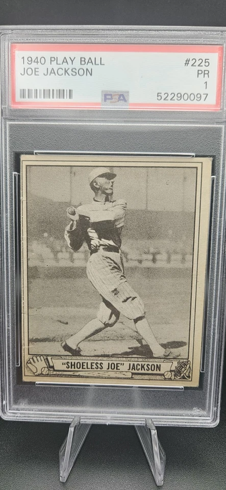 Joe Jackson 1940 Play Ball # 225 PSA PR 1 muy bonita tarjeta Foto 1 de 4