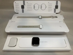 Apple Watch Series 7 41 mm bracelet sport Starlight aluminium GPS & LTE A2475 - Photo 1 sur 3