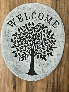“WELCOME” Stepping Stone Lawn Garden Decorative Step Stone Outdoor Decor - Picture 1 of 3